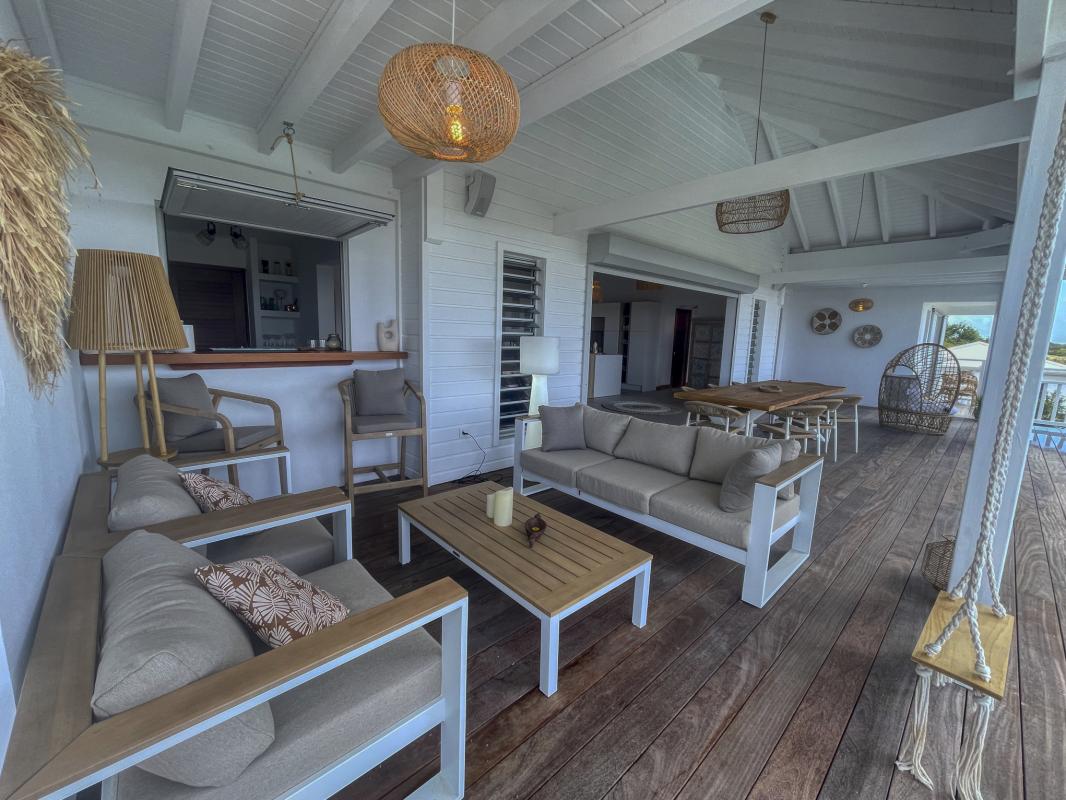 8.Location villa piscine vue mer Saint François Guadeloupe_Terrasse